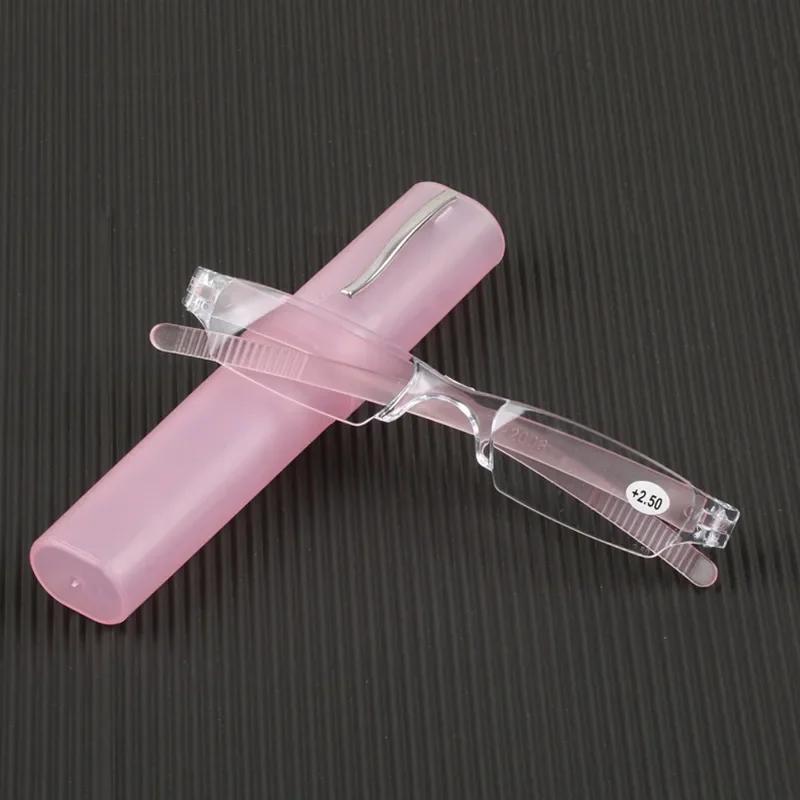 Pen Holder Reading Glasses Resin Lens Ultralight Presbyopia Eyeglasses Portable Men And Women Unisex Diopter +1.0 1.5 2.0 To 4.0