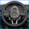 For Mazda 6 3 CX5 5 2 323 CX7 Demio Atenza Axela MX30 CX30 CX3 CX9 RX8 RX7 ABS Car Steering Wheel Center Emblem Sticker Accessories