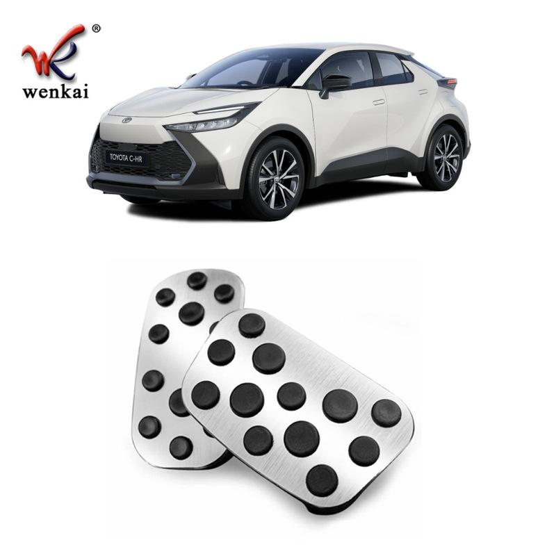 For Toyota C-HR CHR 2024-2025+ Car Accelerator Pedal Oil Footrest Plate Clutch Gas Brake Pedal Pad Cover Trim Accessories Interi