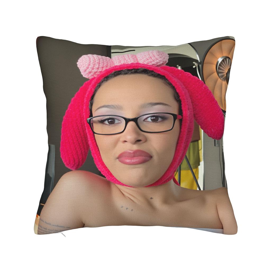 Funny D-doja Cat Pillow Cover  Cute Funny Pillow Case For Living Room Bed Chair Soft Pillowcases Gift