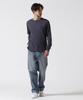 AVIREX MINI WAFFLE Long Sleeve Size T-SHIRT, Men's T-Shirt, M, 410, Charcoal, 783-5130015