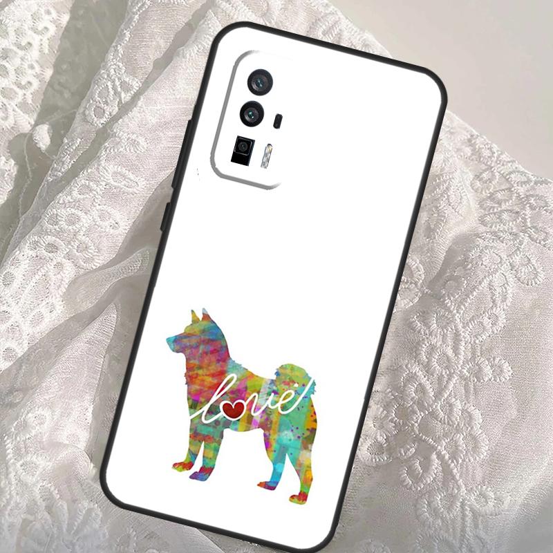 Animal Cute Dog Akita Case For Xiaomi 14T Pro 13T 12T 11T 13 14 Ultra POCO X6 Pro M6 X3 X5 M5s F3 F5 F6 Cover