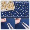 400Pcs 2 Colors Brass Crimp Beads Covers, Round, Golden & Silver, 4x3mm, Hole: 1.5mm, 200pcs/color