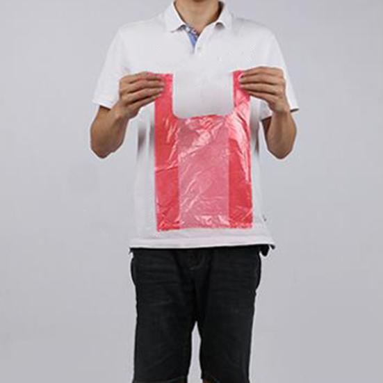 100Pcs Grocery Shopping Bags Large Capacity Strong Load-bearing Disposable Garbage Bags with Reinforced Handles