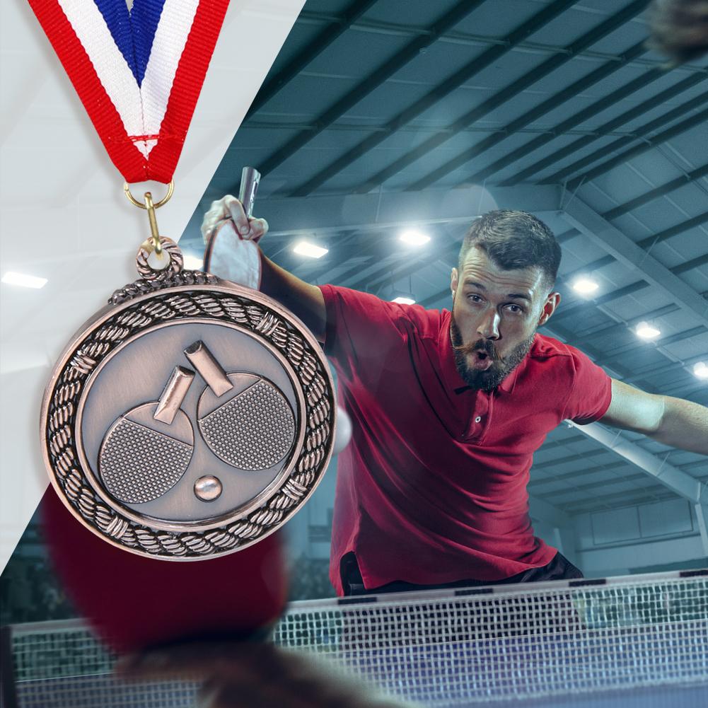 5cm Ping Pong Medal Table Tennis Award Medals Gold/Silver/Bronze Medal Sports Medals for Competitions Party Race