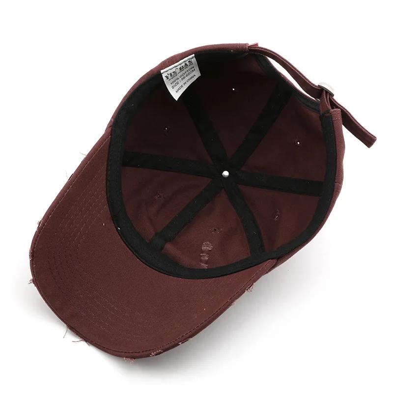 Cotton Perforated Retro Baseball Hat Men's and Women's Hip Hop Hat Summer Leisure Truck Hat Unisex Snapback Hat Gorras