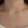 BEFORE MOONRISE [Silver 925] Tiny Heart Line Necklace SN212 - Silver