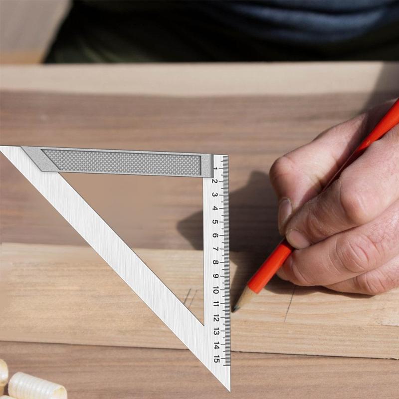 Stainless Steel Triangles Ruler 150mm/200mm/300mm Measuring Tool Protractors for Engineers Architects Students Enthusiasts