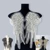 1pair Stylish Embroidered Angel Wing Patches Fashion Women Shoulder Decorations for Casual Wear and Event Dressing