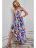 2024 Vacation Style Spaghetti Strap Backless Print Dress for Women