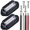 2 Stück 6 LED Kennzeichenbeleuchtung Universal Auto LKW RV Anhänger Van Lizenzen Rücklicht Wasserdichte Rückleuchten Werkzeuge Zubehör