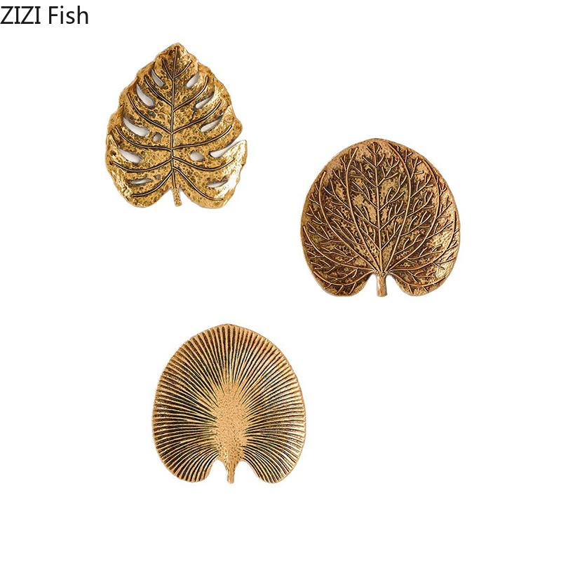 Golden Tropical Plant Leaves Wall Hanging Ornaments Living Room Wall Background Display Ginkgo Leaf Wall-mounted Decoration