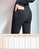 HIMATI Stretch Skinny Long Solid Black Women's High-Waisted Leggings, Length, Elastic, Color, (QBK-3K-L)