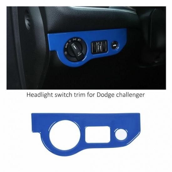 Headlight Switch Panel Cover Trim for Dodge Charger 10+ & Challenger 15+ Blue