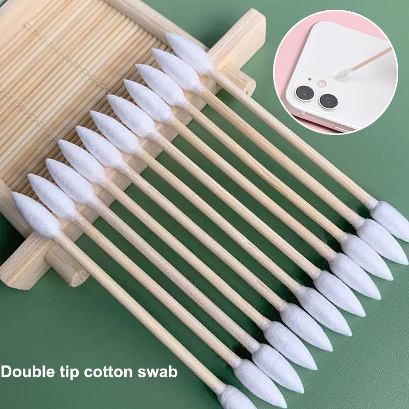 Double Pointed Cotton Swabs 100/300/500Pcs Precision Tip for Pet Ear Eye Cleaning Dual Ended Gentle Care