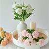 10 Głów Goździki Wiosenne Sztuczne Kwiaty do Dekoracji Domu, Świeże i Eleganckie Kwiaty z Tkaniny na Dzień Matki