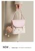 Pegasus Pink and White Flip Bag Women's Korean Gentle Wind Versatile Mini One Shoulder Crossbody Women's Bag