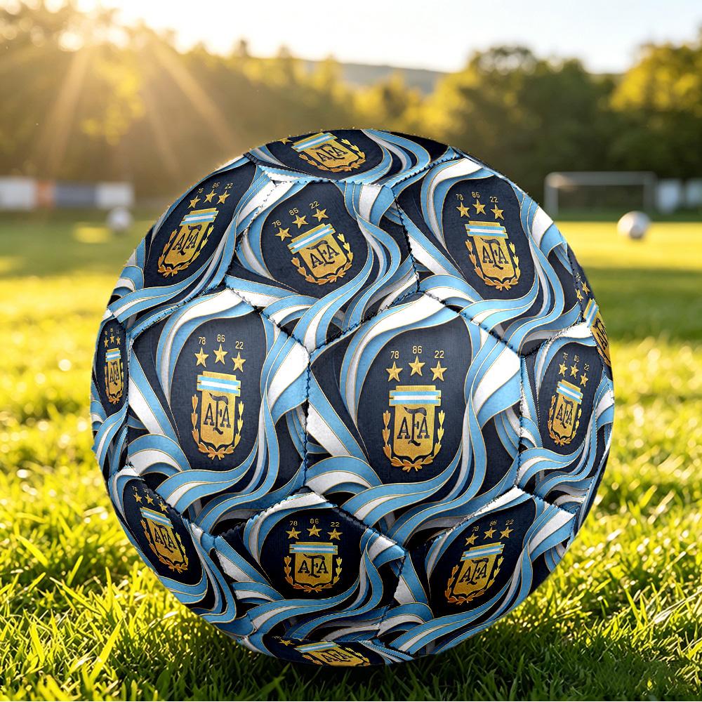 Pallone da Calcio Stampato Argentina Taglia 5 Resistente all'Usura Standard Pallone da Allenamento per Adulti Regalo per tifosi per Partite Sportive Indoor Outdoor