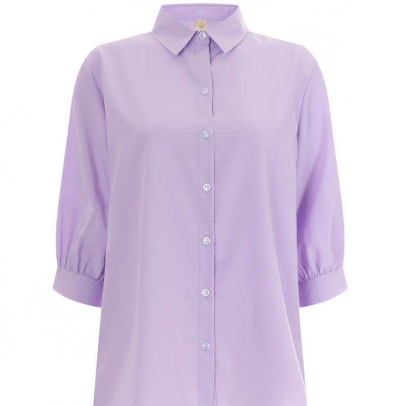 Shop Women Puff Sleeve Summer Daily Short Sleeve Shirt Light Beige Bls Wnb 120