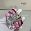 Fei Family Year of the Horse Diamond Horseshoe Buckle 8-Shaped Bracelet - Unisex, Versatile DIY Hand Rope for Couples