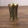 Egypt Myth Retro Metal Cup Bronze 3D Relief Liquor Spirits Small Goblet Household Small Size Personality Cocktail Cup