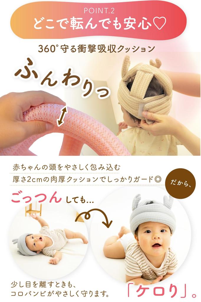 SORONSO Corobambi Helmet with Full Mesh and Separate Chin Strap for Head Bump Fall and Baby Backpack Head Guard Prevention, Prevention, (Smoky Blue)