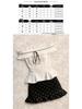 Women's Trendy Summer Set: Off-Shoulder Ruffled Top & Polka Dot High-Waisted Midi Skirt.