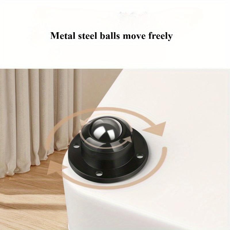 4pcs Heavy Duty Furniture Casters Wheels Self Adhesive Pulley Stainless Steel Strong Load-bearing Universal Wheel 360° Rotation