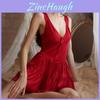 Sexy Satin Slip Dress With Deep V Neck Backless Design For Women Home Loungewear