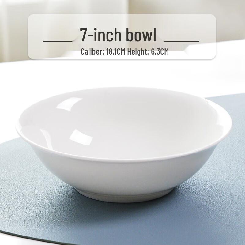 Korean Style Glazed Ceramic Noodle Bowl