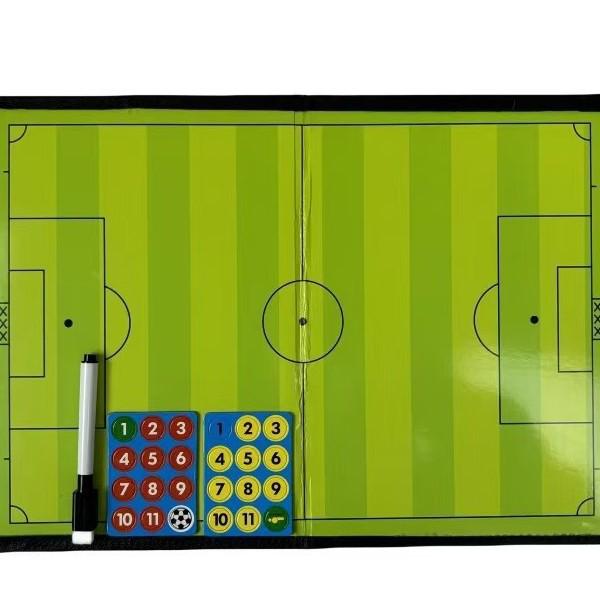Dual-Sided Magnetic Tactical Coaching Board: Portable Foldable for Basketball & Football Training
