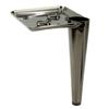Set of 4 furniture legs, black chrome pin, height 17 cm