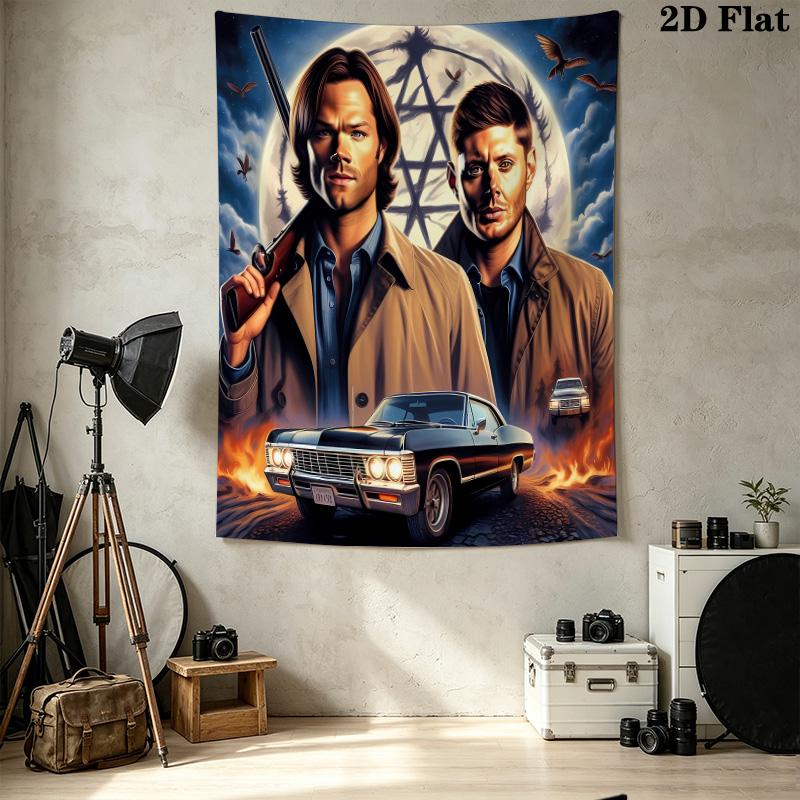 Dean Winchester Wall Tapestry Aesthetic Wall Hanging Printed Fabric Blanket Decorative Tapestries For Bedroom Living Room Home Decor