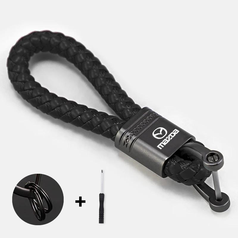 2025 Hot Car Logo Keychain Alloy Lanyard Keyring Accessories For Mazda 2 6 3 CX5 CX80 CX70 CX90 MX30 CX60 CX50 CX30 BT50 e-TPV C