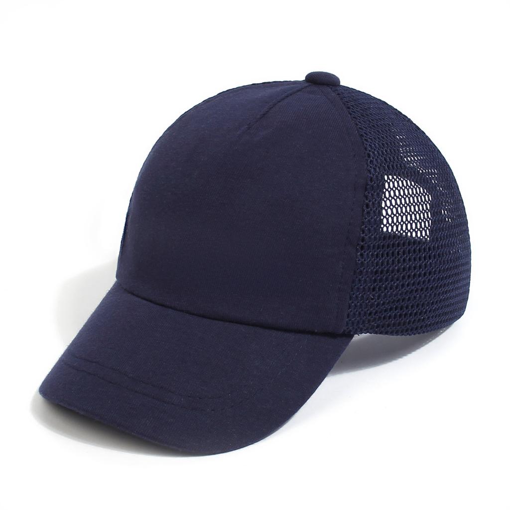Kids' Baseball Caps Summer Boys' and Girls' Solid Color Sun Block Visor Outdoor Casual Cap Net Cap