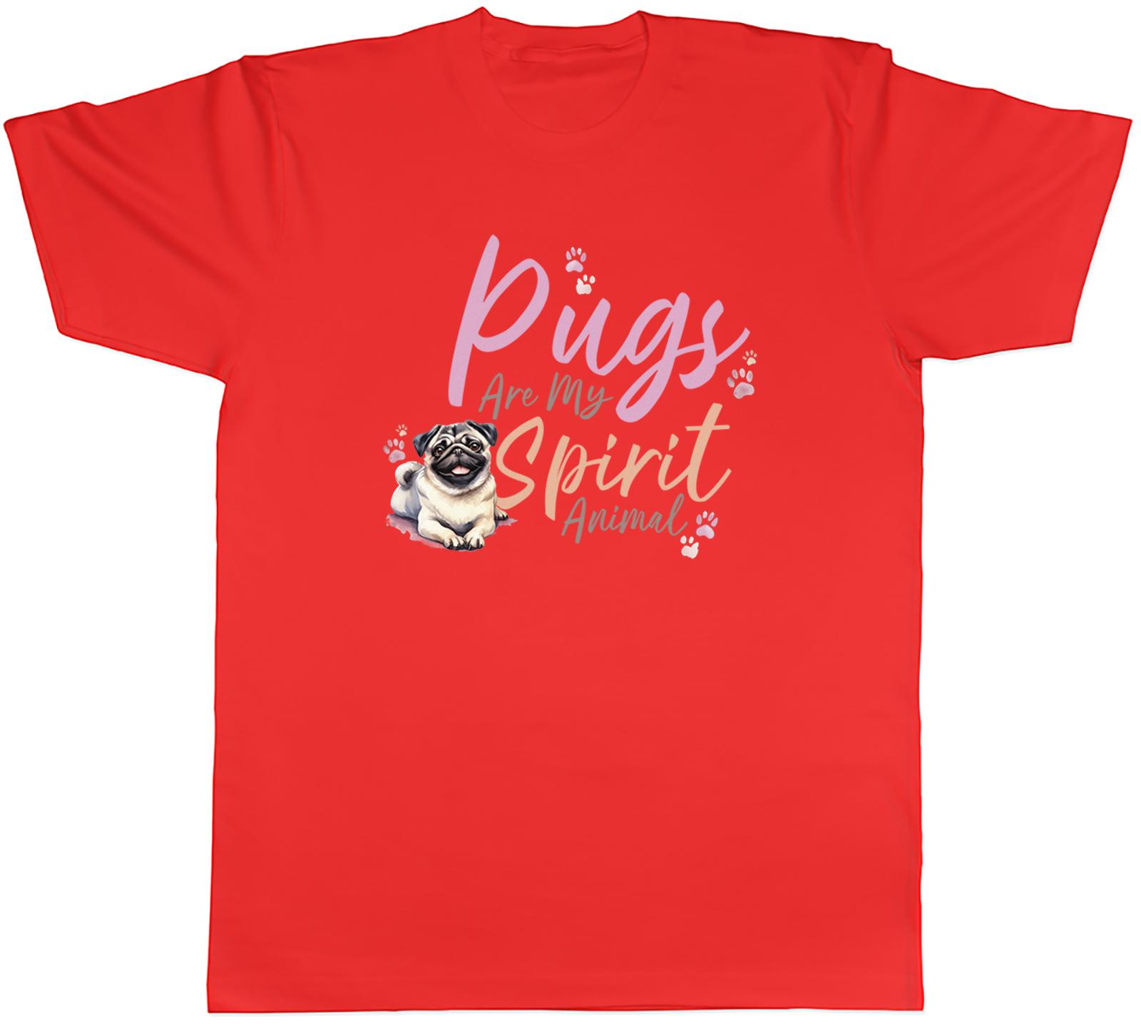 Pugs are my Spirit Animal Unisexs TShirt Pug Dog Pet Lover Tee Gift S