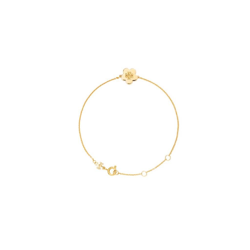 Tory Burch Floral Decorative Brass Bracelet Women bracelets Gold 157203-720