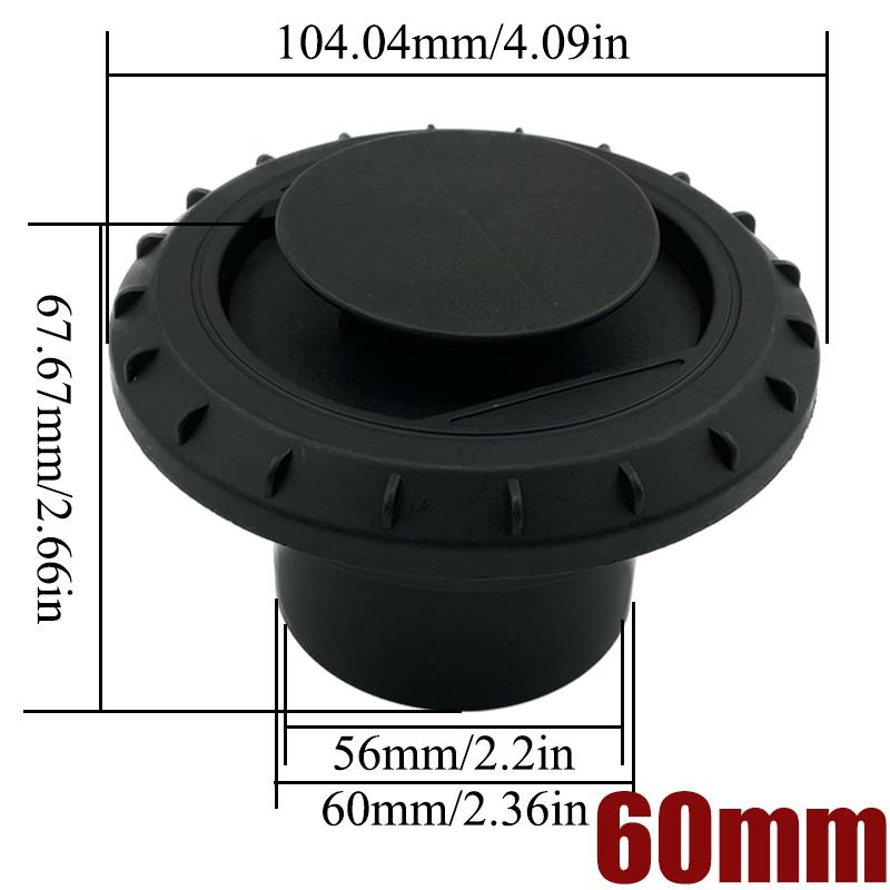60mm 75mm 90mm Warm Air Vent Outlet Rotatable Air Diesel Heater Air Conditioner For Car Truck VAN Camper Pipe Outlet Connector