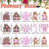 15pc Gingerbread Man Christmas Tree Ornaments - Soft PVC Hanging Decorations