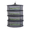 Hanging Mesh Drying Rack 4 Layer Nylon Foldable Hanging Basket Dryer Net with Zipper for Plants Flowers Clothes