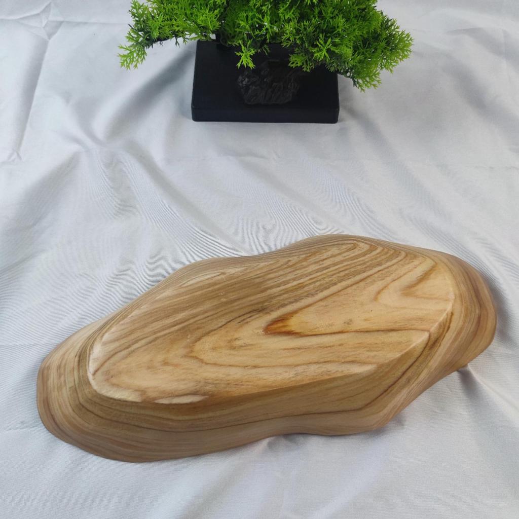 Wooden Salad Bowl Decorative Rustic Platter 15.7x7x2.3 Inch Decorative Serving Dishes For Candy Dessert Snack Table Kitchen