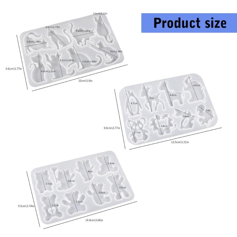 Silicone Earring Molds Animal Series Resin Drop Moulds Crafting Pendant Molds Suitable for Jewelry and Craft Project