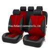 Beige Stitched PU Leather Car Seat Cover - Universal Fit for 5-Seater, All-Season Use
