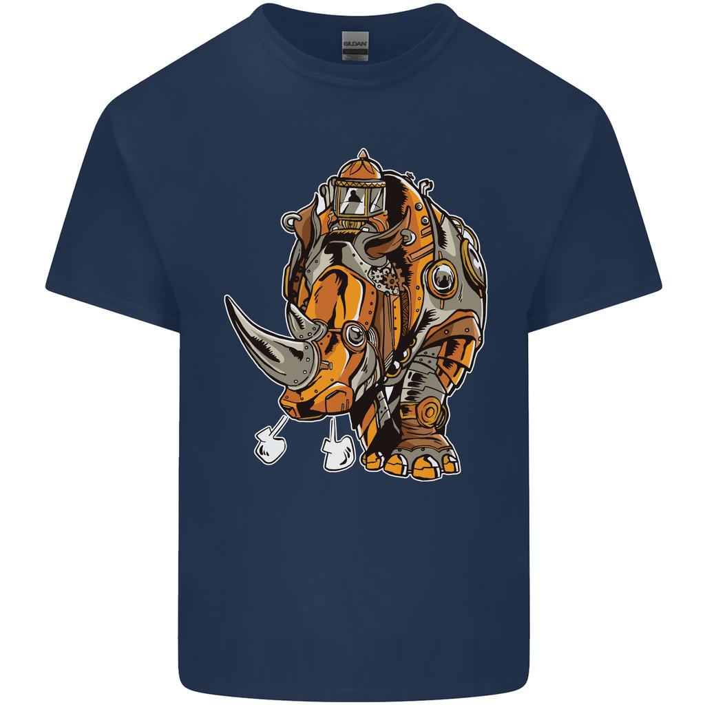 Steampunk Rhino Rhinoceros Unisexs Light Cotton TShirt