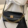 Retro casual small bag women's autumn new messenger bag women's underarm bag fashion women's bag small square bag