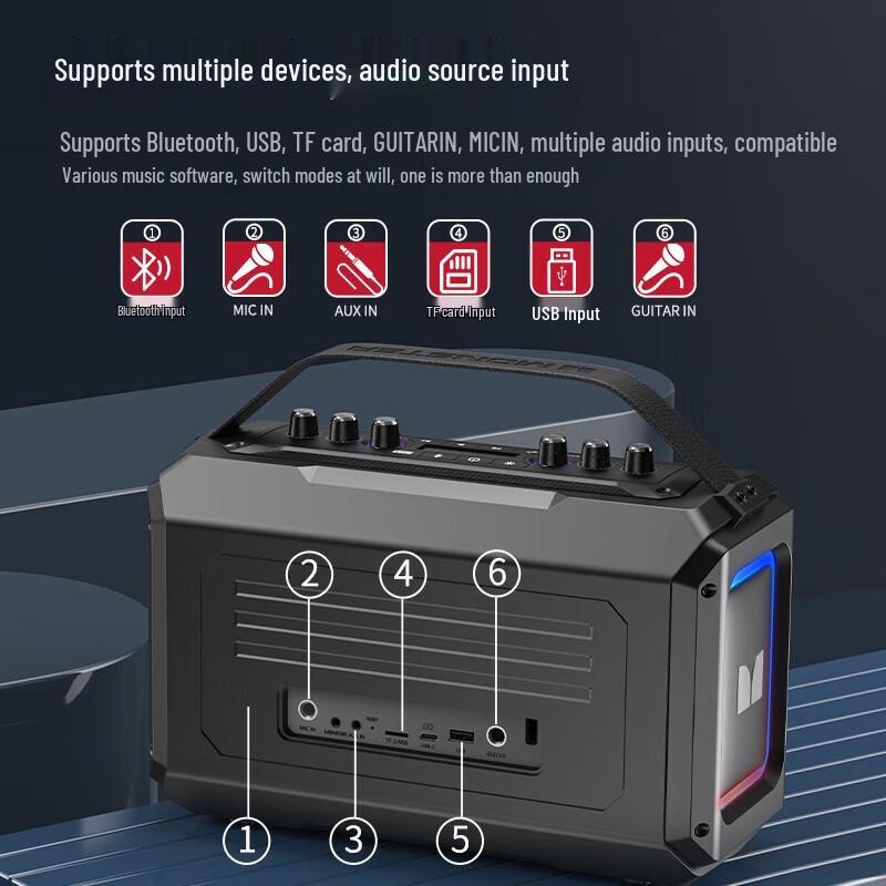 Monster M186 Portable Outdoor Speaker with Microphone