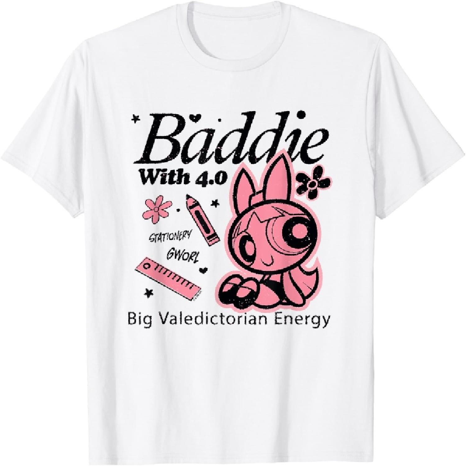 Футболка  Суперкрошки  Блоссом Бэдди Большая Энергия Выпускницы XXXXXL белый