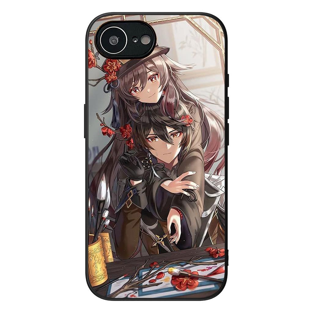 Zhong Li Genshins HuTao Xiao Impact Protective Cover for Apple iPhone 16 17 Air 14 15 Pro Max Plus 16+ 16E 14+ ProMax Phone Case