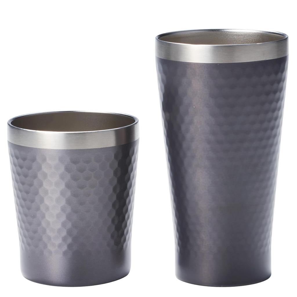 Dolce Duo Pair of Set of Stainless Gift Tumblers, 2, Steel, Gray, Insulated, Item, GR-1777