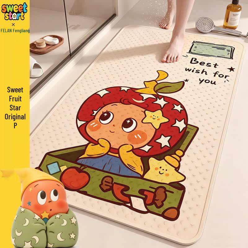 Sweet Fruit Star Cartoon Non-Slip Bathroom Mat